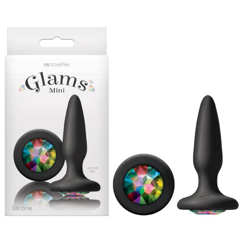 Glams Mini Gem Butt Plug - Black